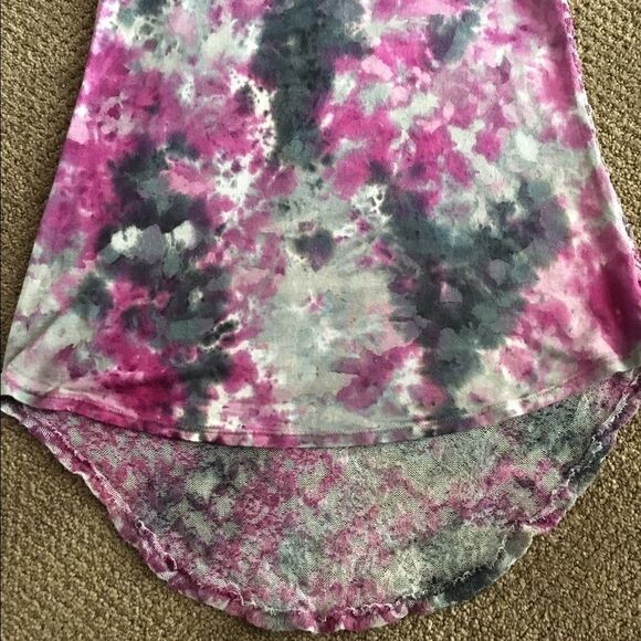 Shades of Purple & Grey Tie Dye Tank Top - Picture 3 of 5
